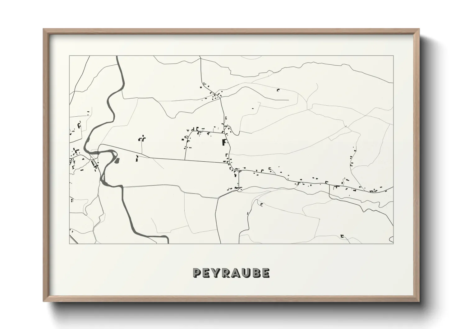 Une affiche de carte sur Peyraube