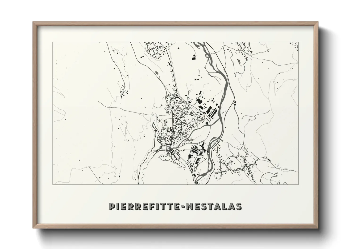 Une affiche de carte sur Pierrefitte-Nestalas
