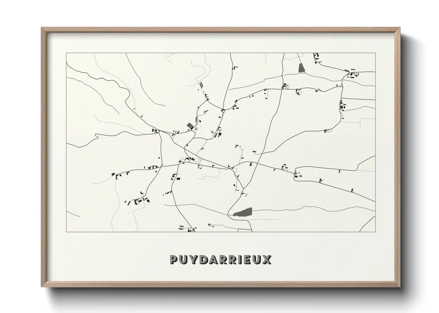 Une affiche de carte sur Puydarrieux