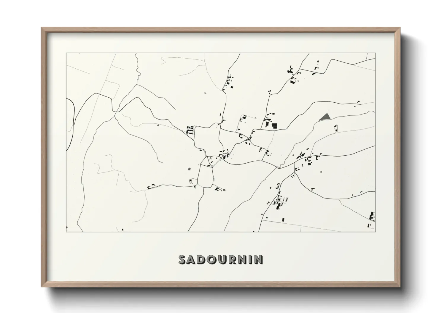 Une affiche de carte sur Sadournin