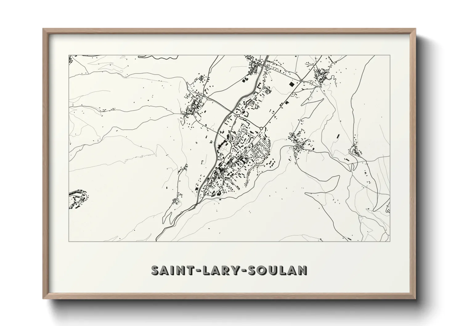 Une affiche de carte sur Saint-Lary-Soulan
