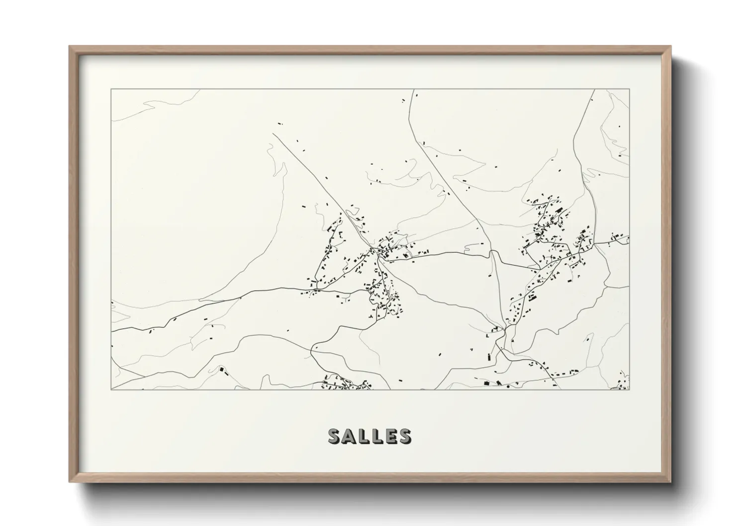 Une affiche de carte sur Salles