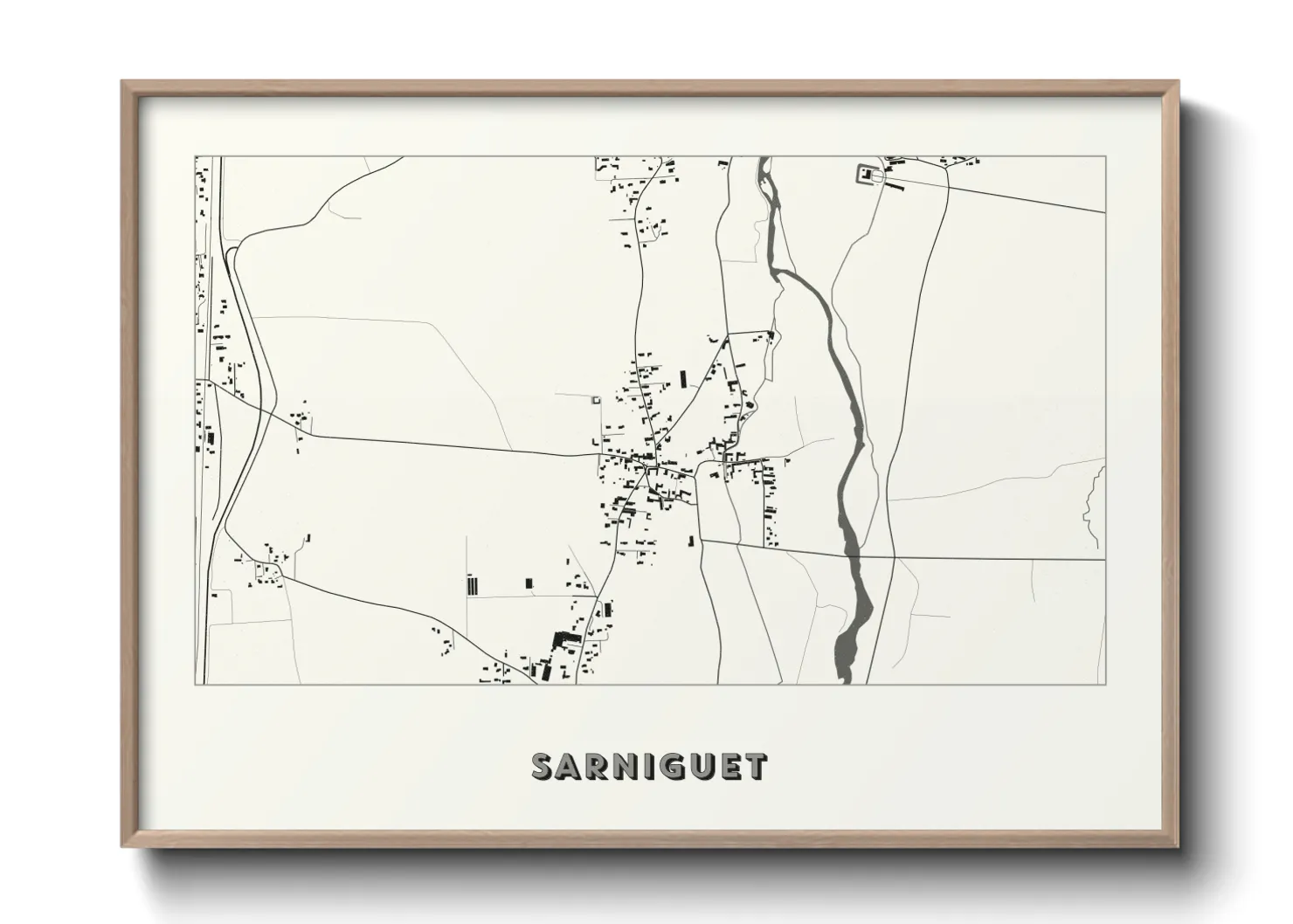 Une affiche de carte sur Sarniguet