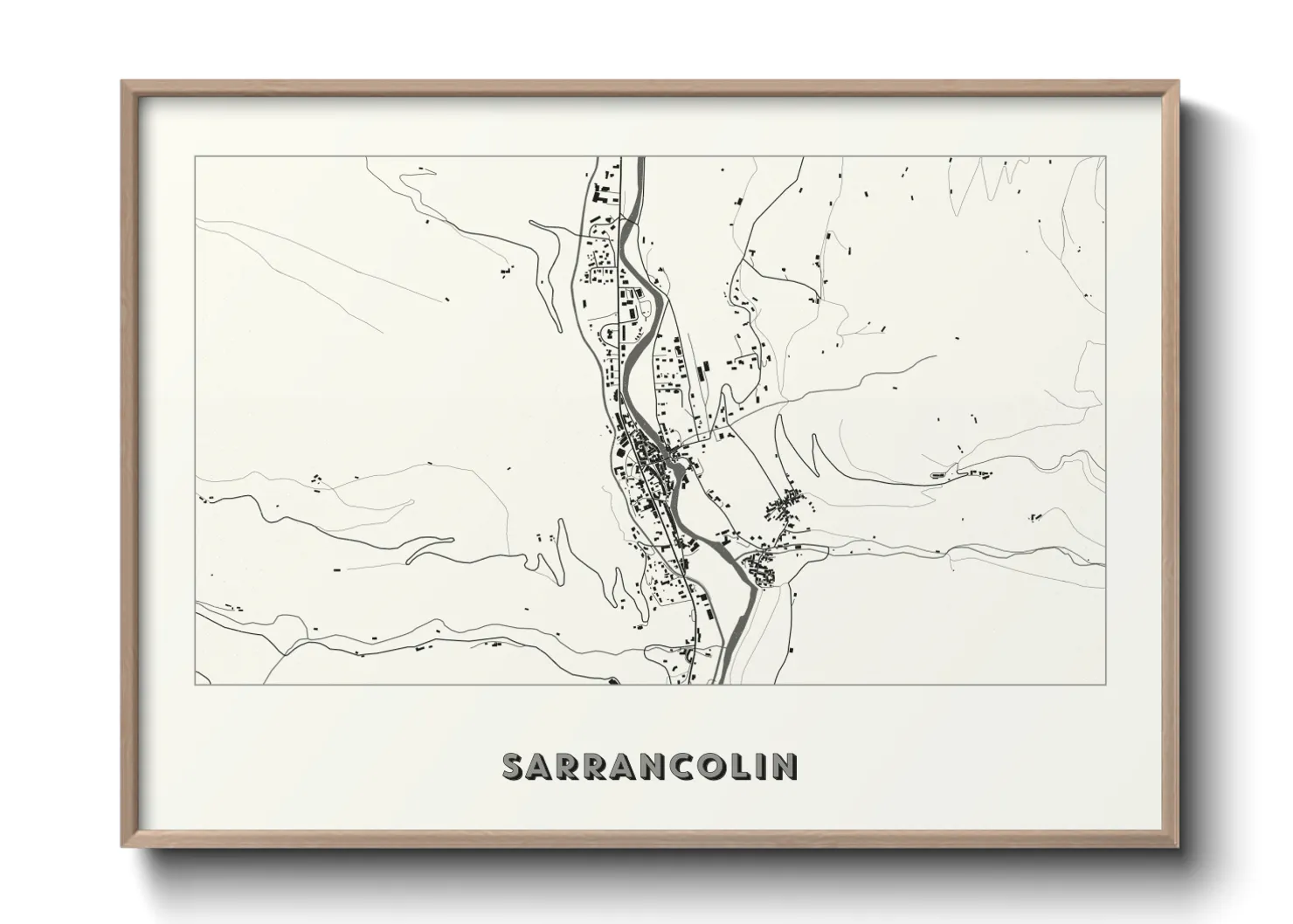 Une affiche de carte sur Sarrancolin