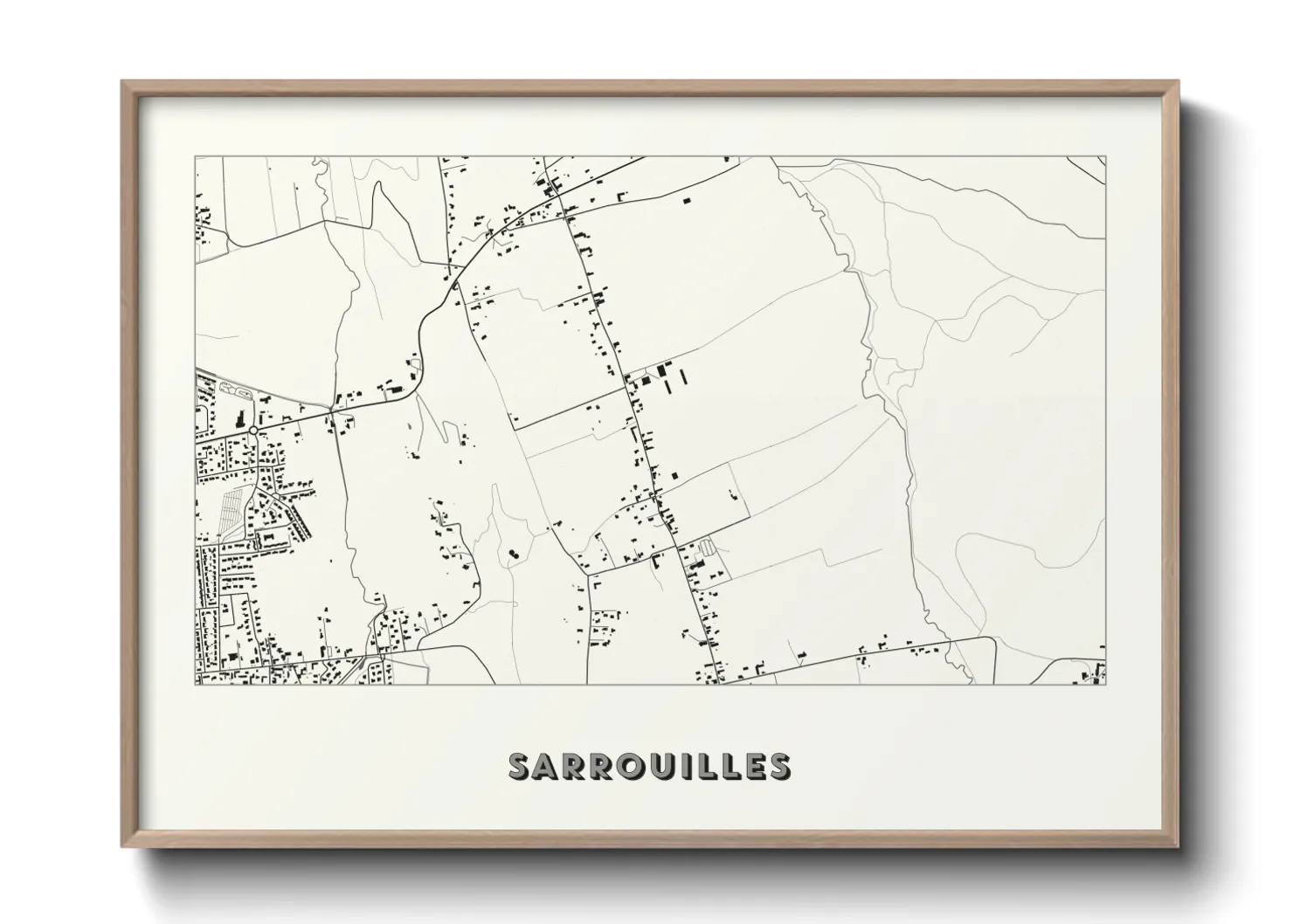 Une affiche de carte sur Sarrouilles