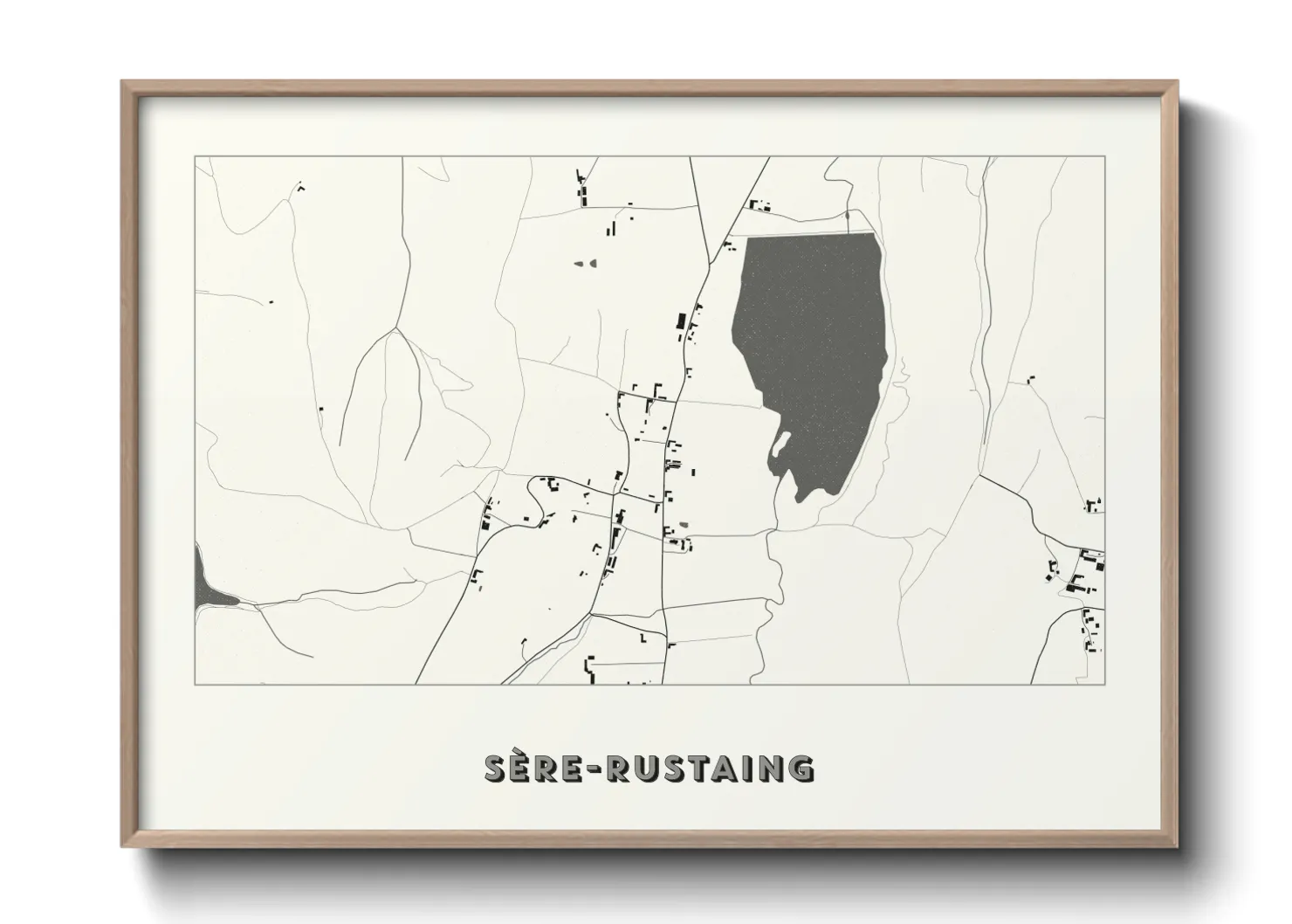 Une affiche de carte sur Sère-Rustaing