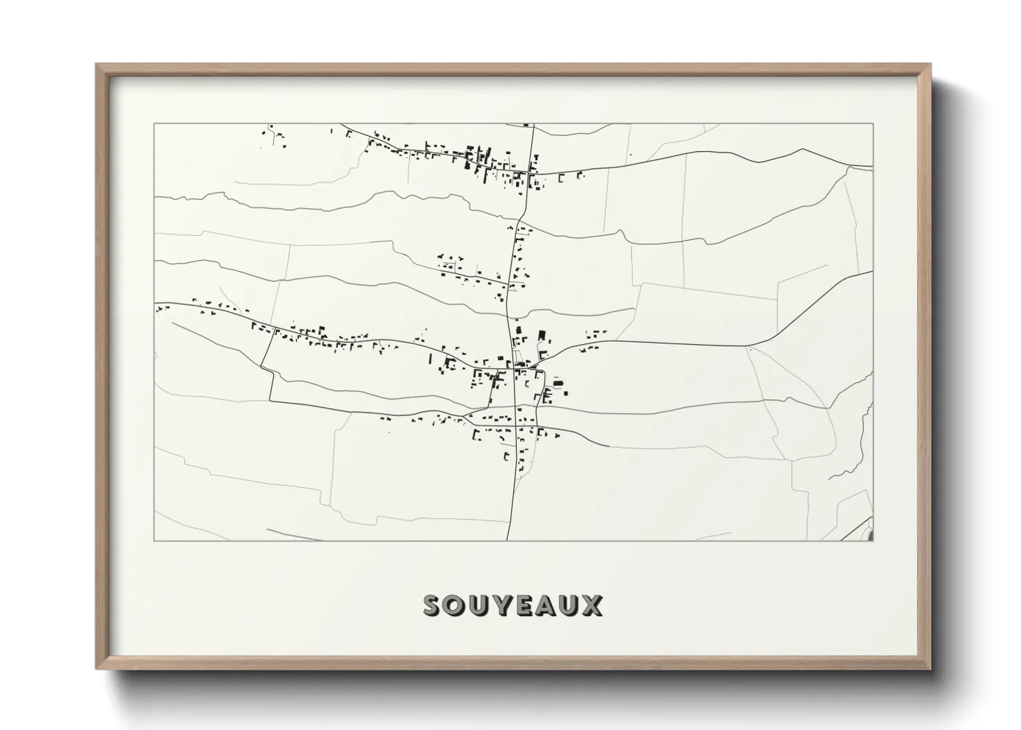 Une affiche de carte sur Souyeaux
