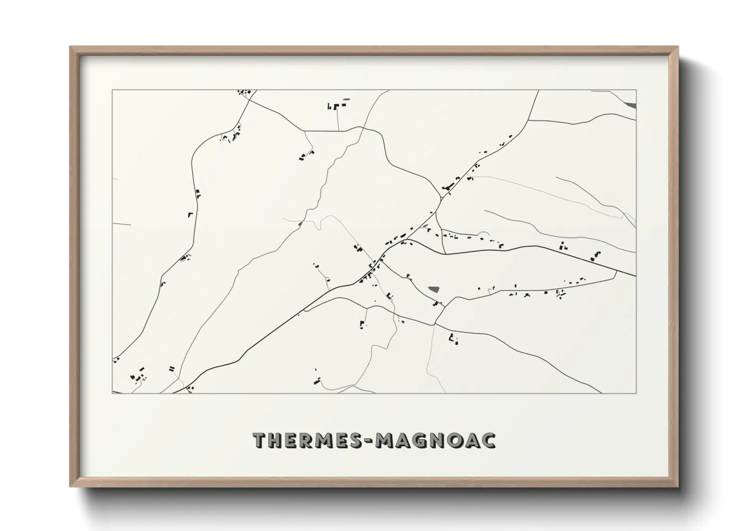 Une affiche de carte sur Thermes-Magnoac