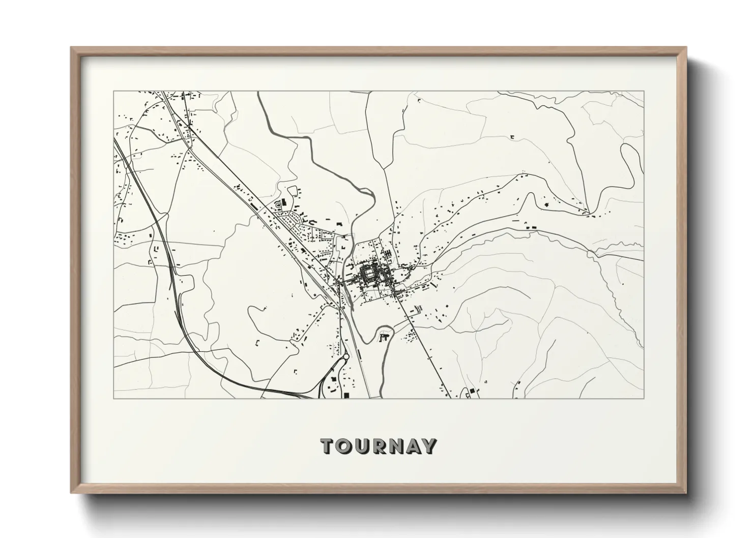 Une affiche de carte sur Tournay