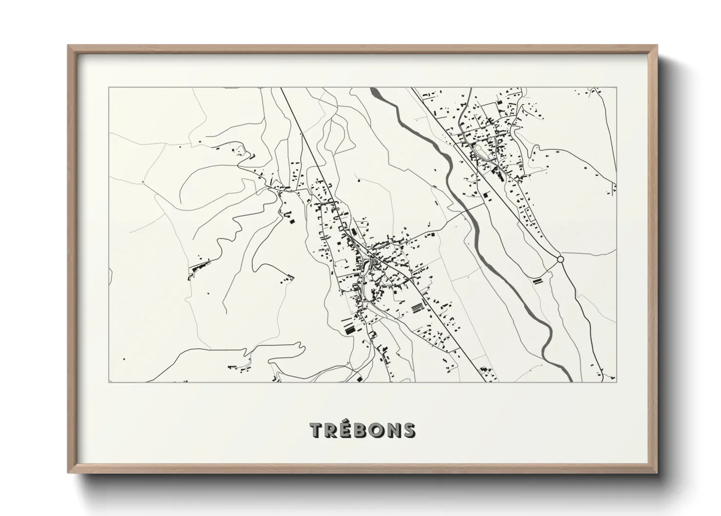 Une affiche de carte sur Trébons