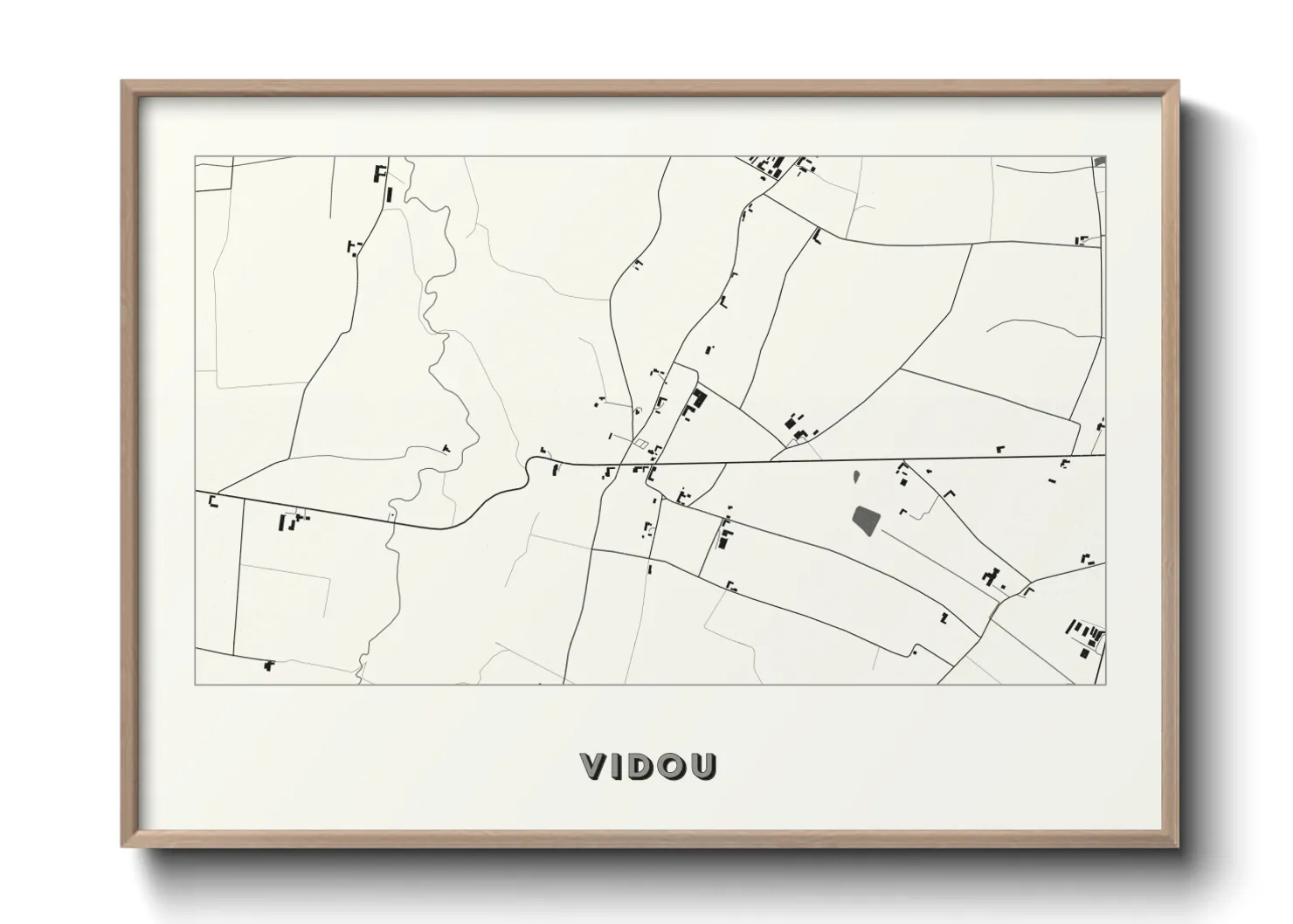 Une affiche de carte sur Vidou