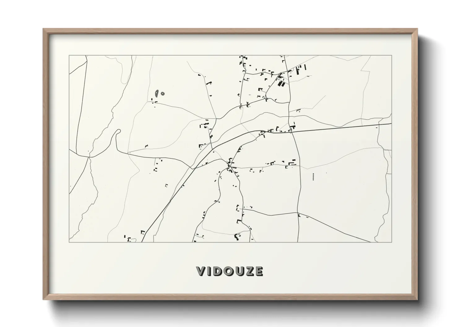 Une affiche de carte sur Vidouze