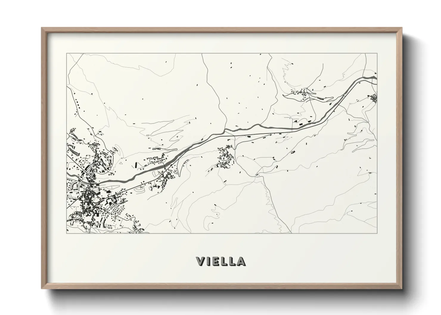 Une affiche de carte sur Viella