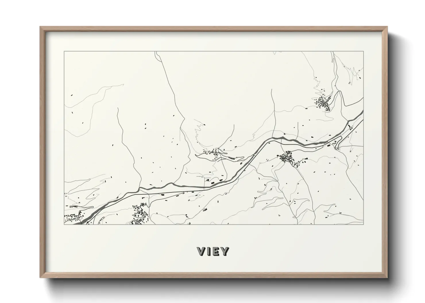 Une affiche de carte sur Viey