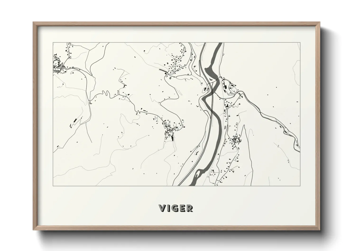 Une affiche de carte sur Viger