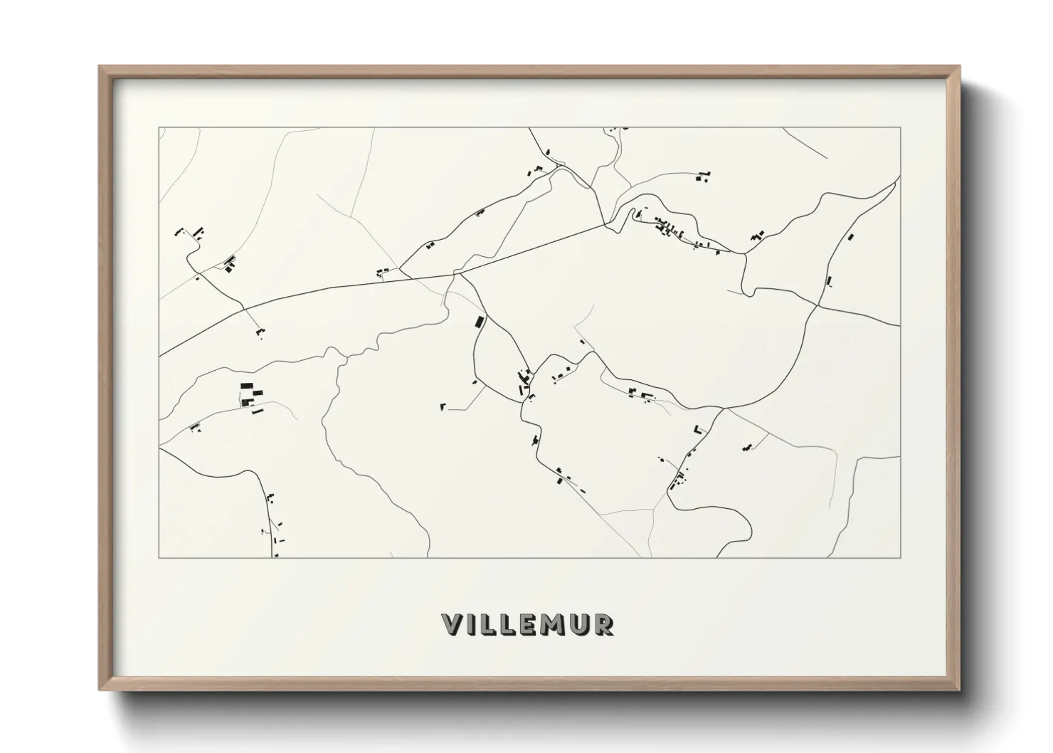 Une affiche de carte sur Villemur