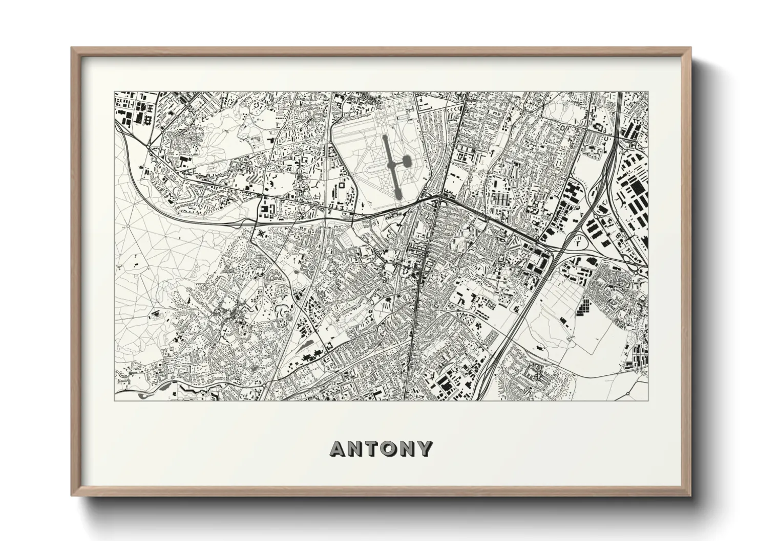 Une affiche de carte sur Antony