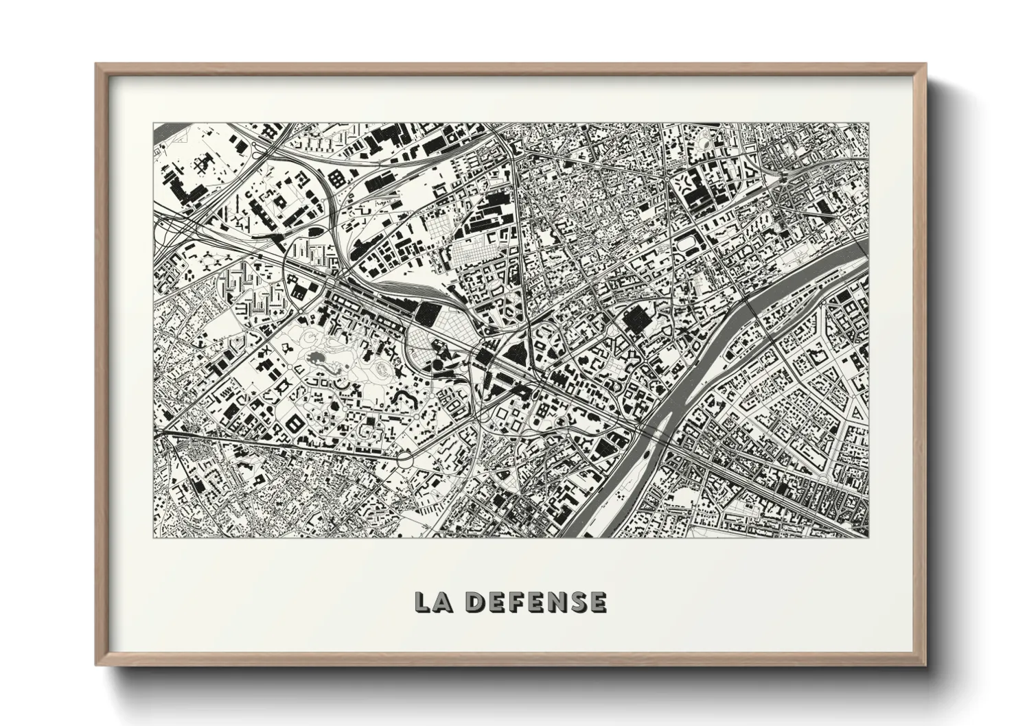 Une affiche de carte sur La Defense