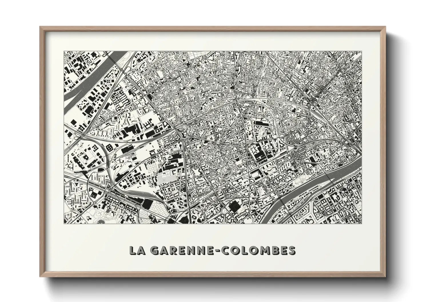 Une affiche de carte sur La Garenne-Colombes
