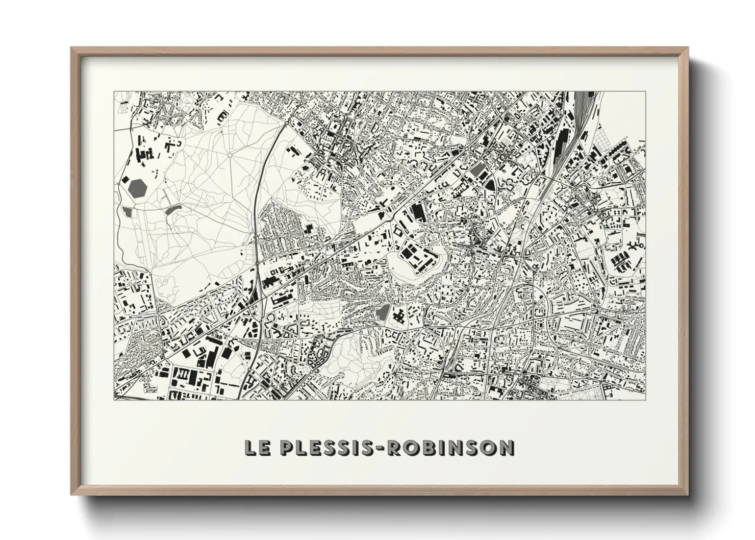 Une affiche de carte sur Le Plessis-Robinson