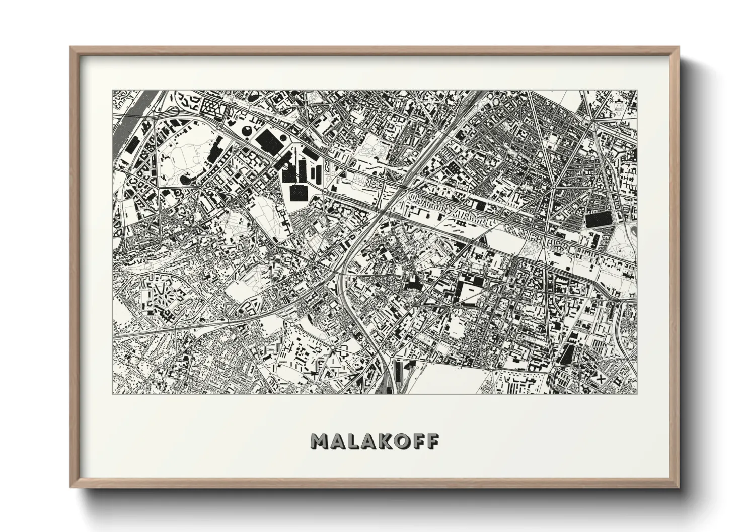 Une affiche de carte sur Malakoff