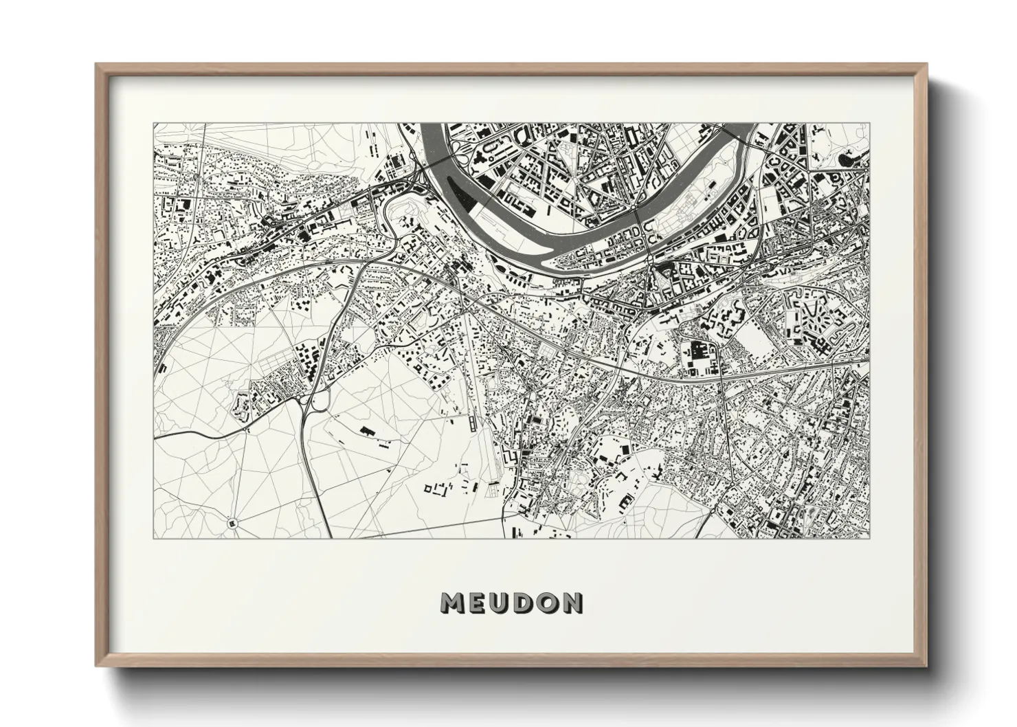 Une affiche de carte sur Meudon