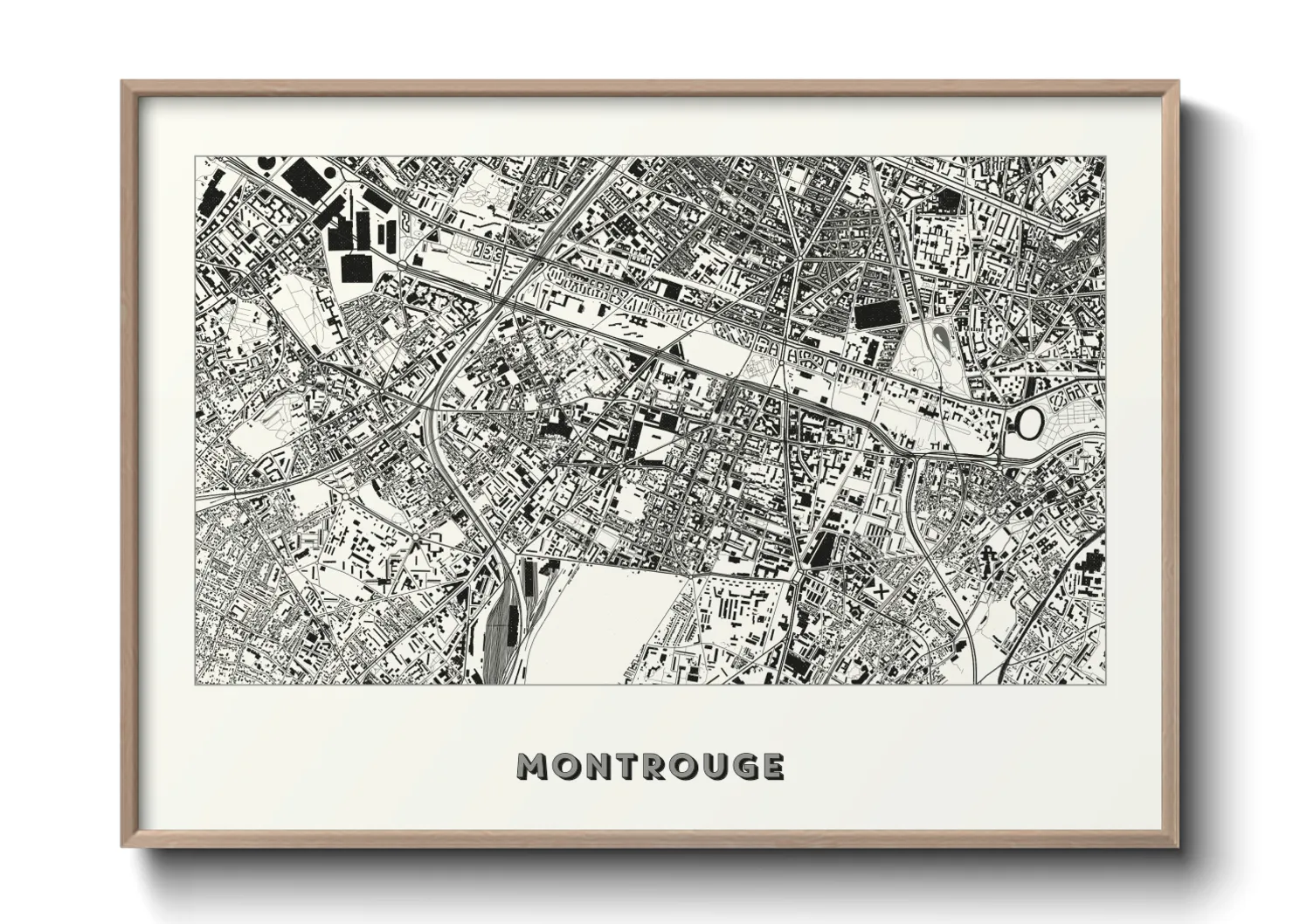 Une affiche de carte sur Montrouge