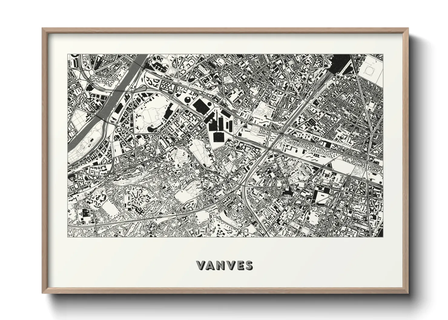 Une affiche de carte sur Vanves