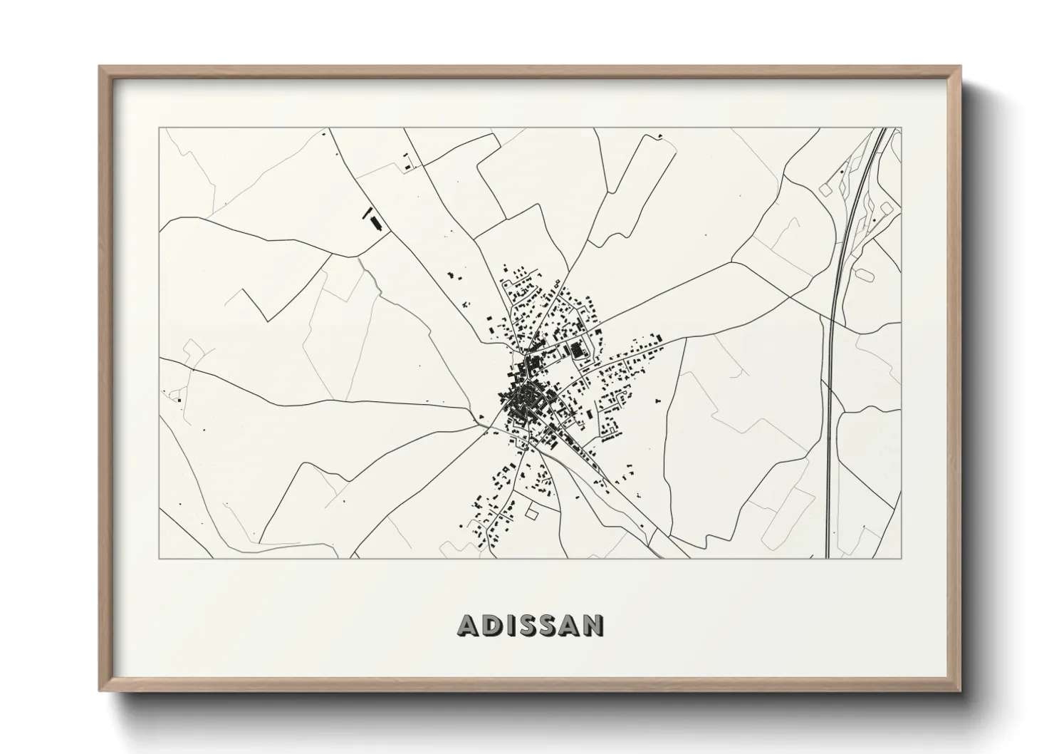 Une affiche de carte sur Adissan