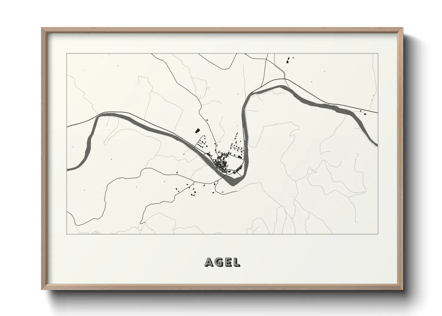 Une affiche de carte sur Agel