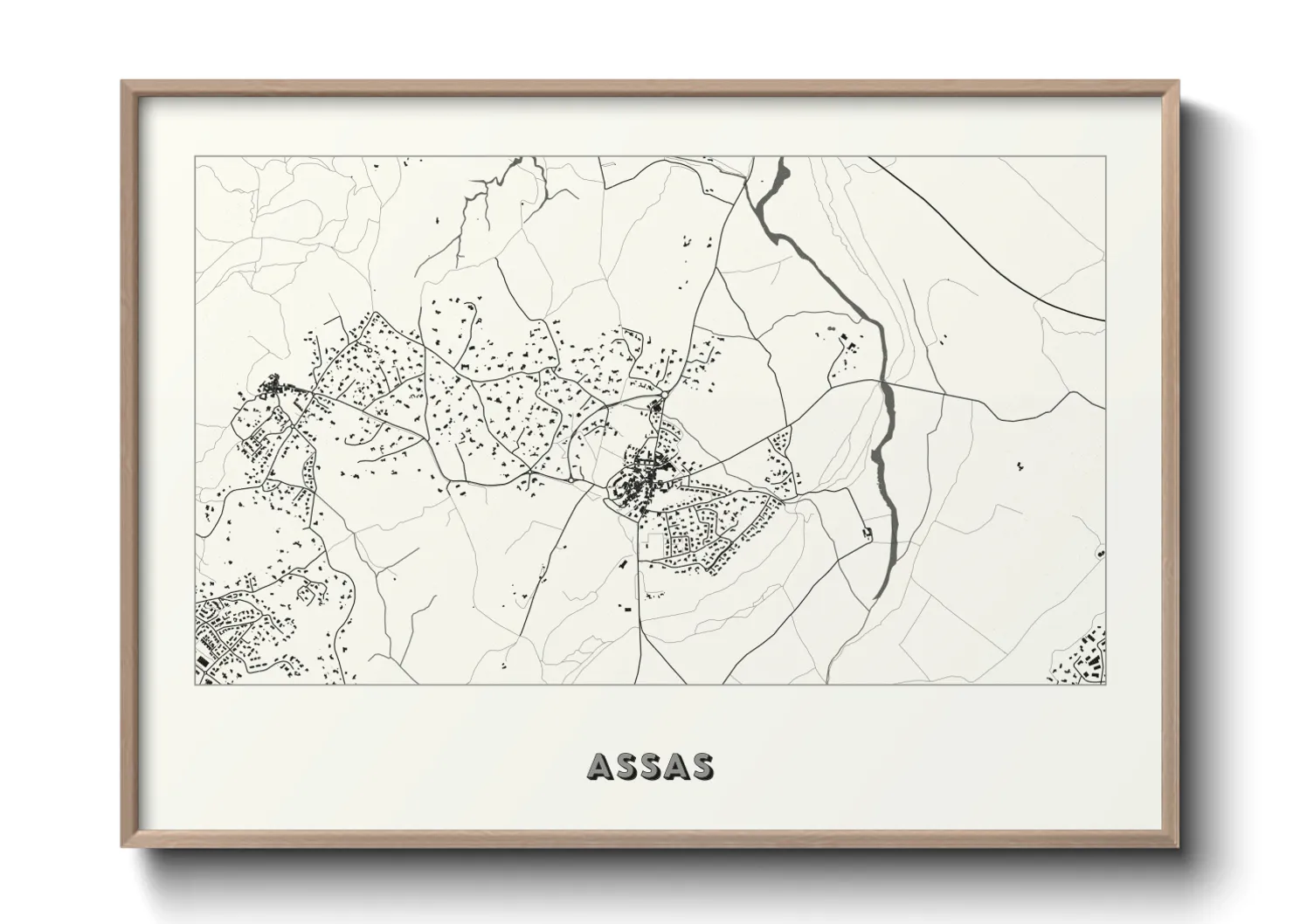 Une affiche de carte sur Assas