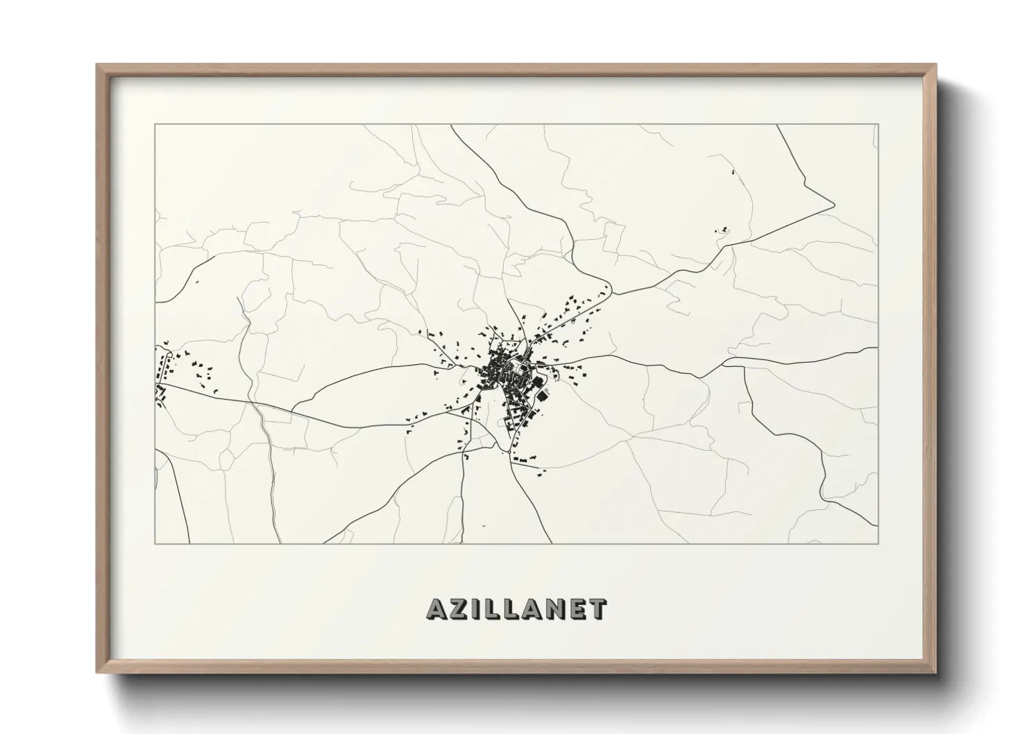 Une affiche de carte sur Azillanet