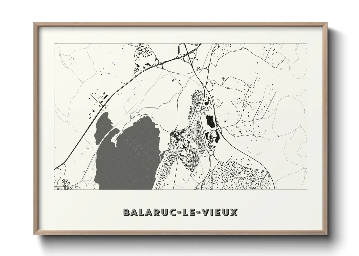 Une affiche de carte sur Balaruc-le-Vieux