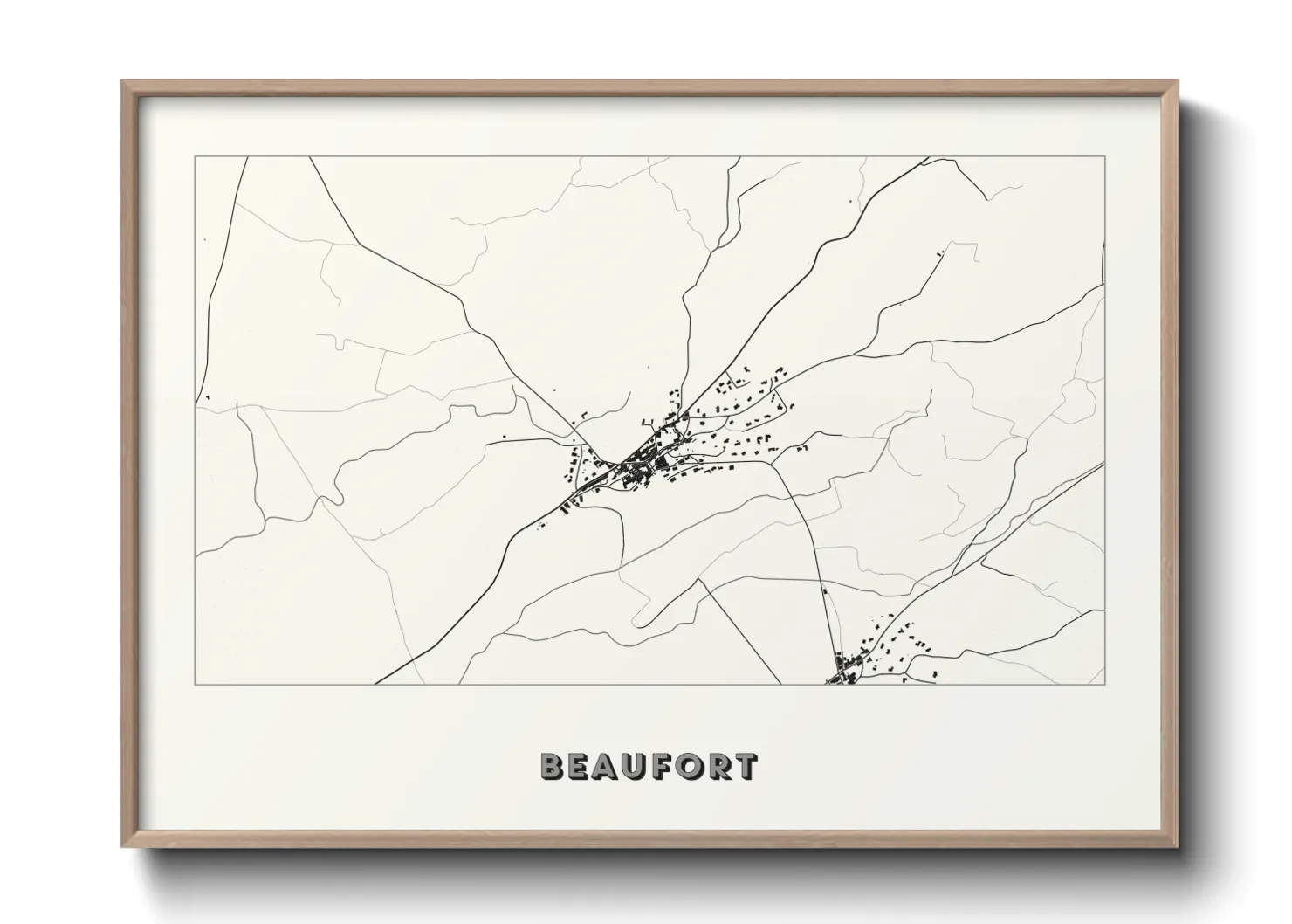 Une affiche de carte sur Beaufort