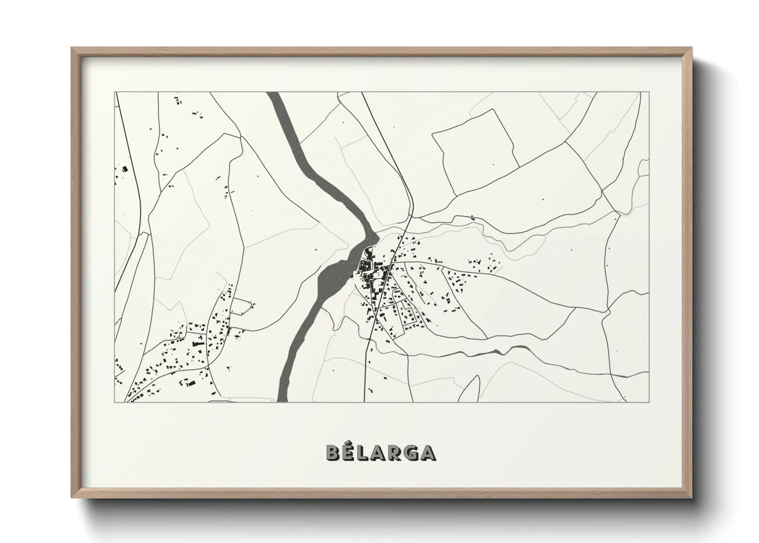 Une affiche de carte sur Bélarga