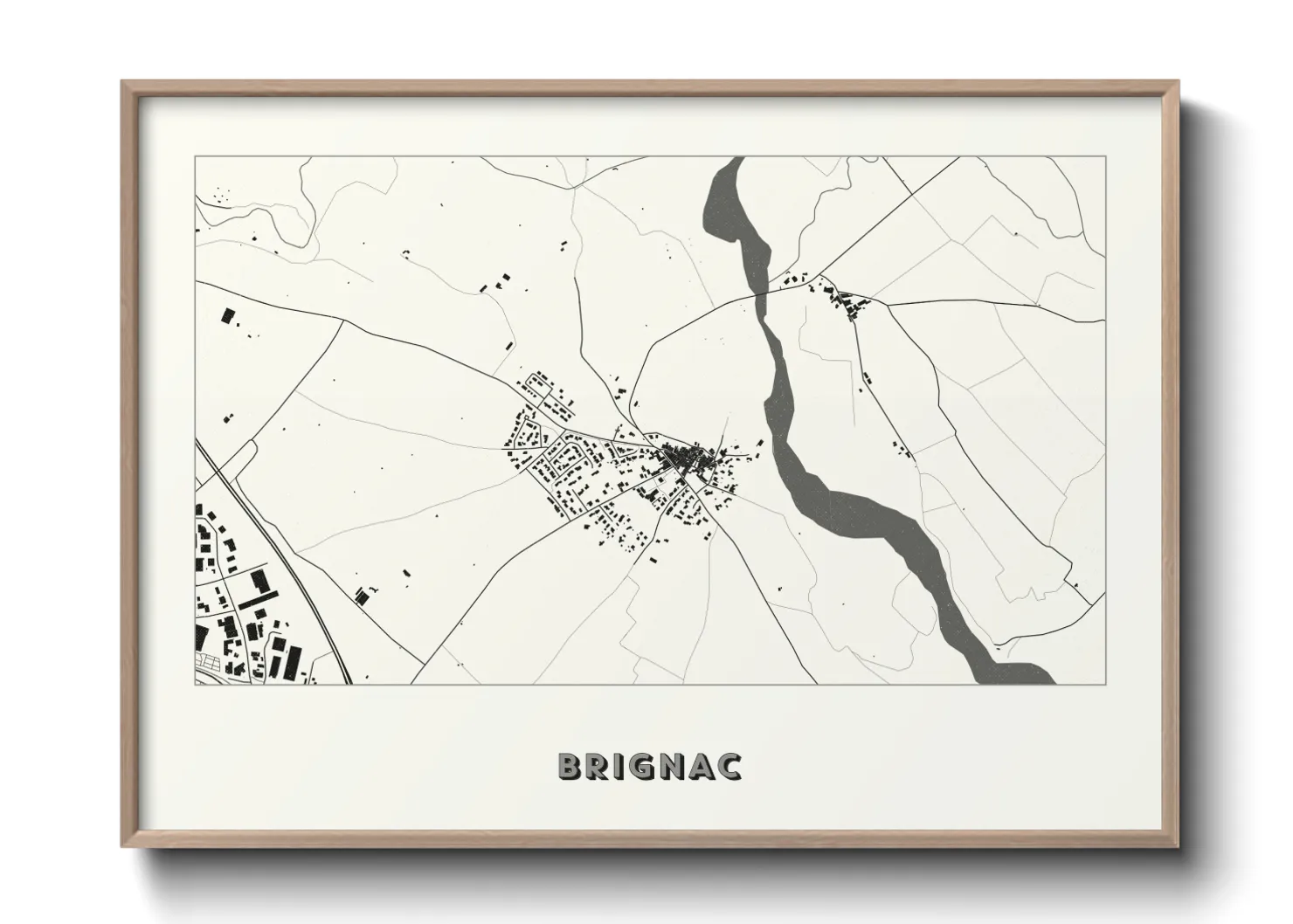 Une affiche de carte sur Brignac