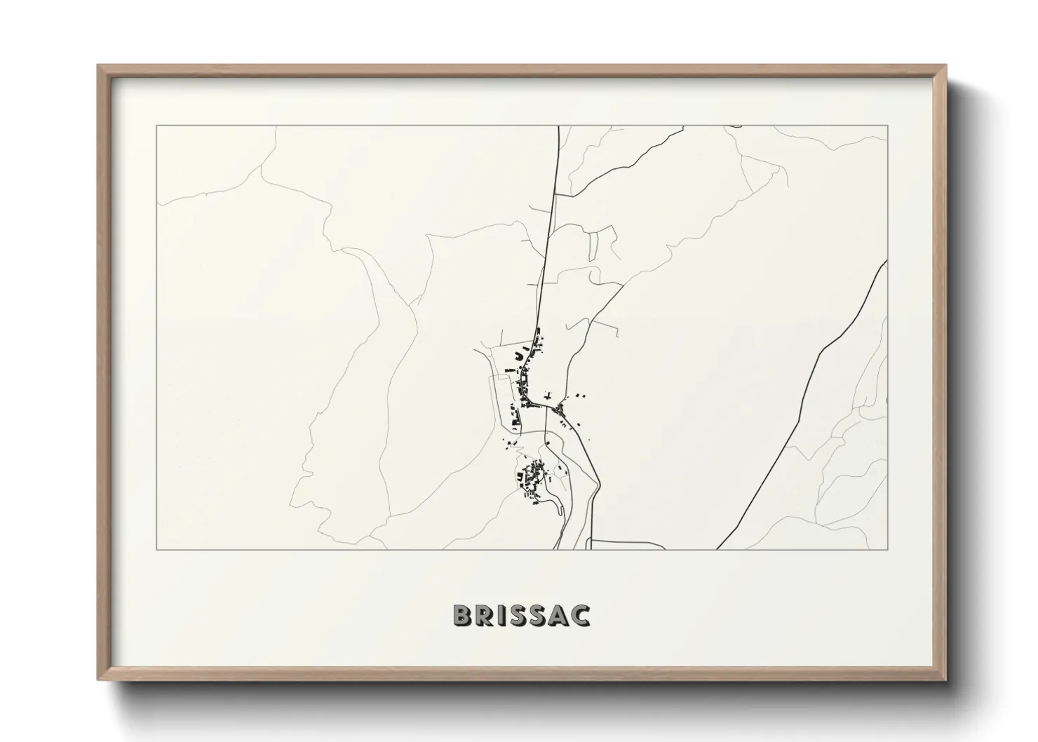 Une affiche de carte sur Brissac