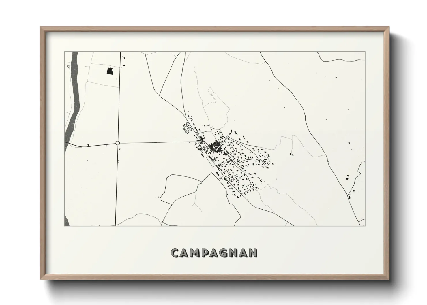 Une affiche de carte sur Campagnan