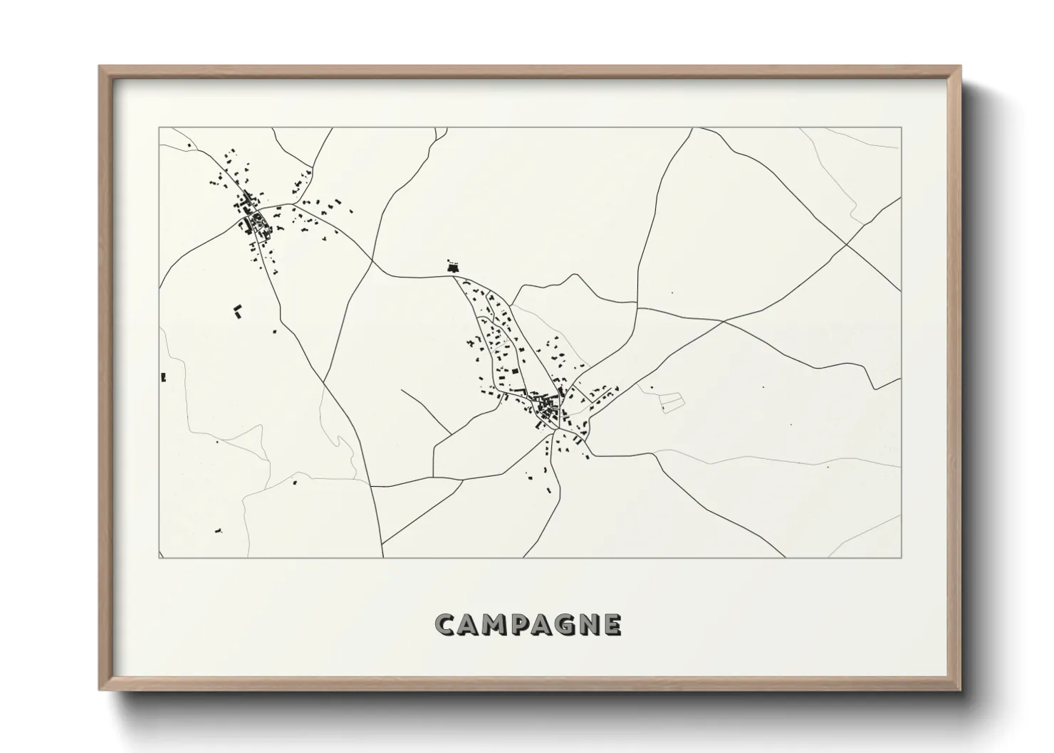 Une affiche de carte sur Campagne