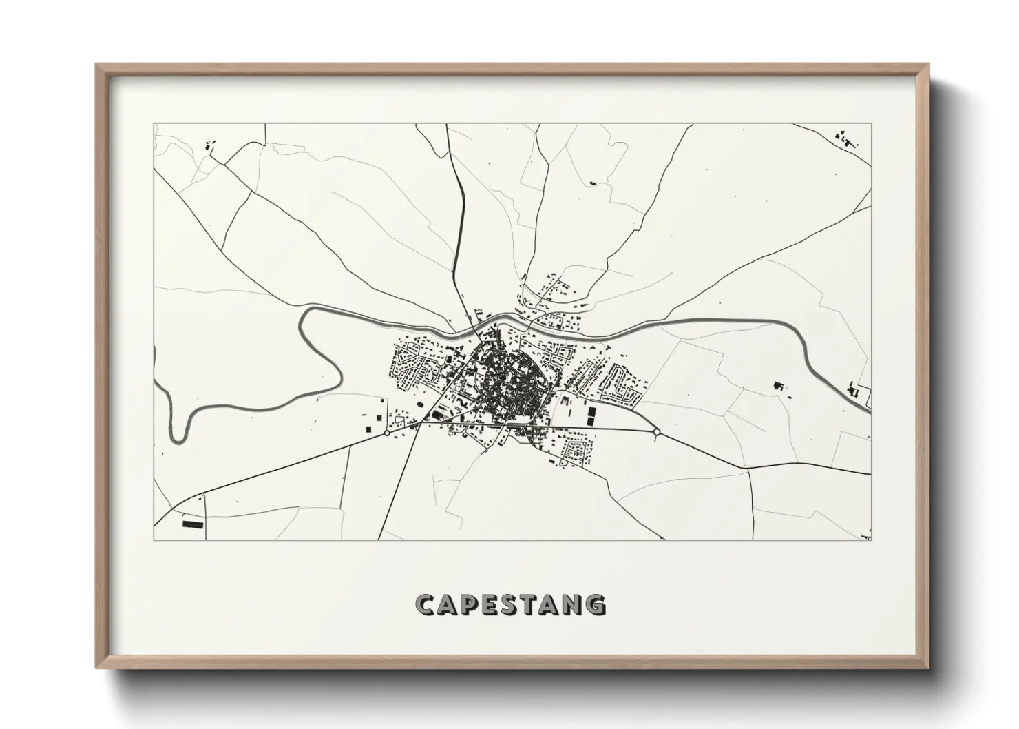 Une affiche de carte sur Capestang
