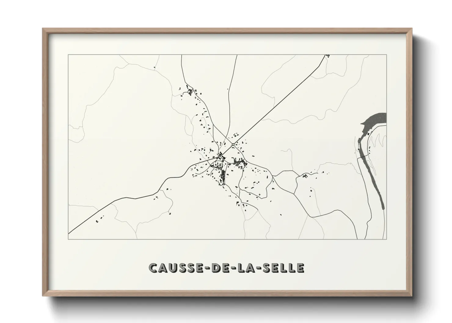 Une affiche de carte sur Causse-de-la-Selle