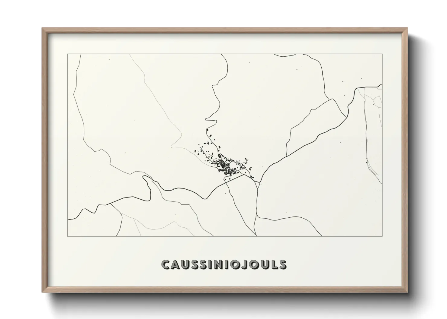 Une affiche de carte sur Caussiniojouls
