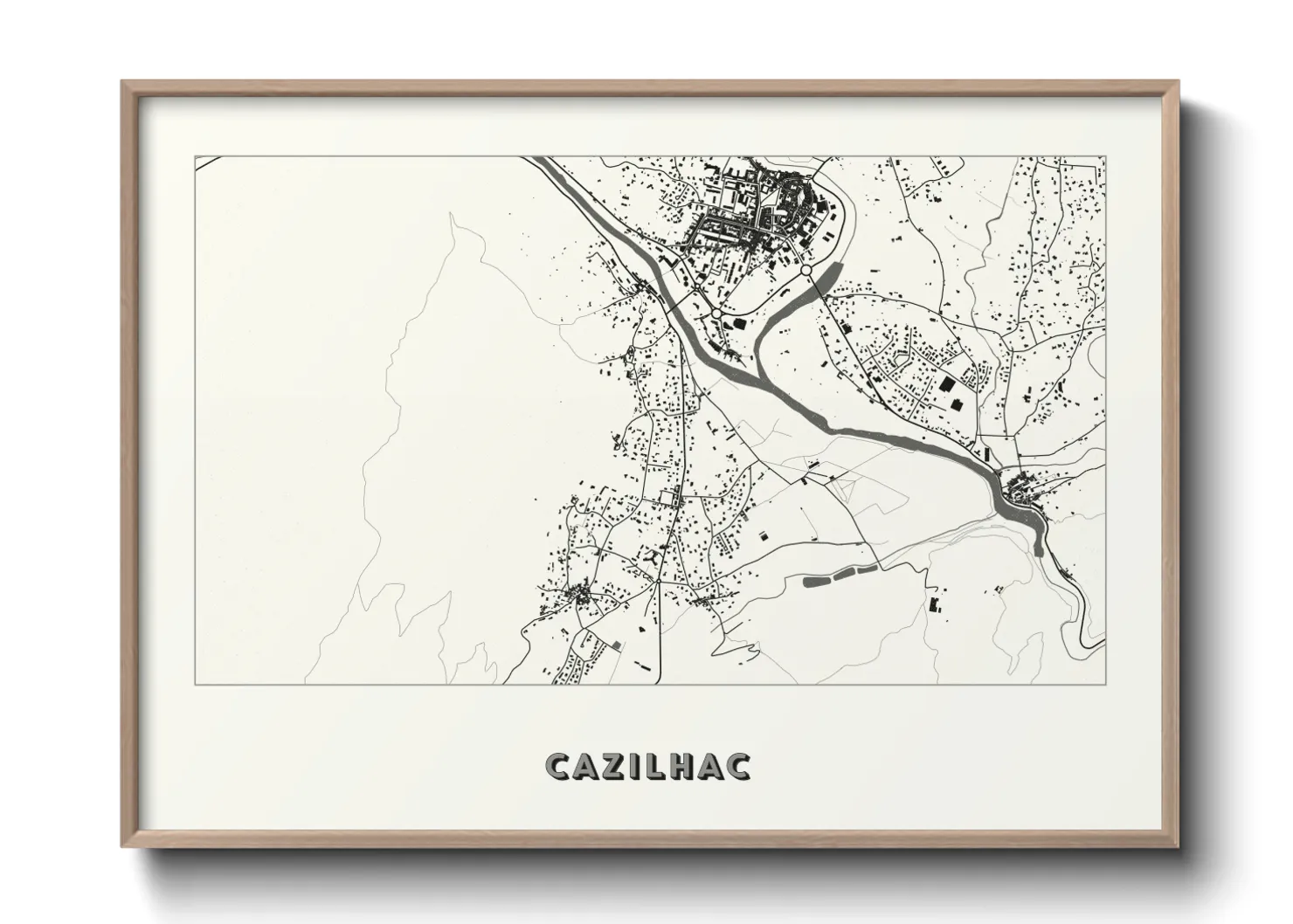 Une affiche de carte sur Cazilhac