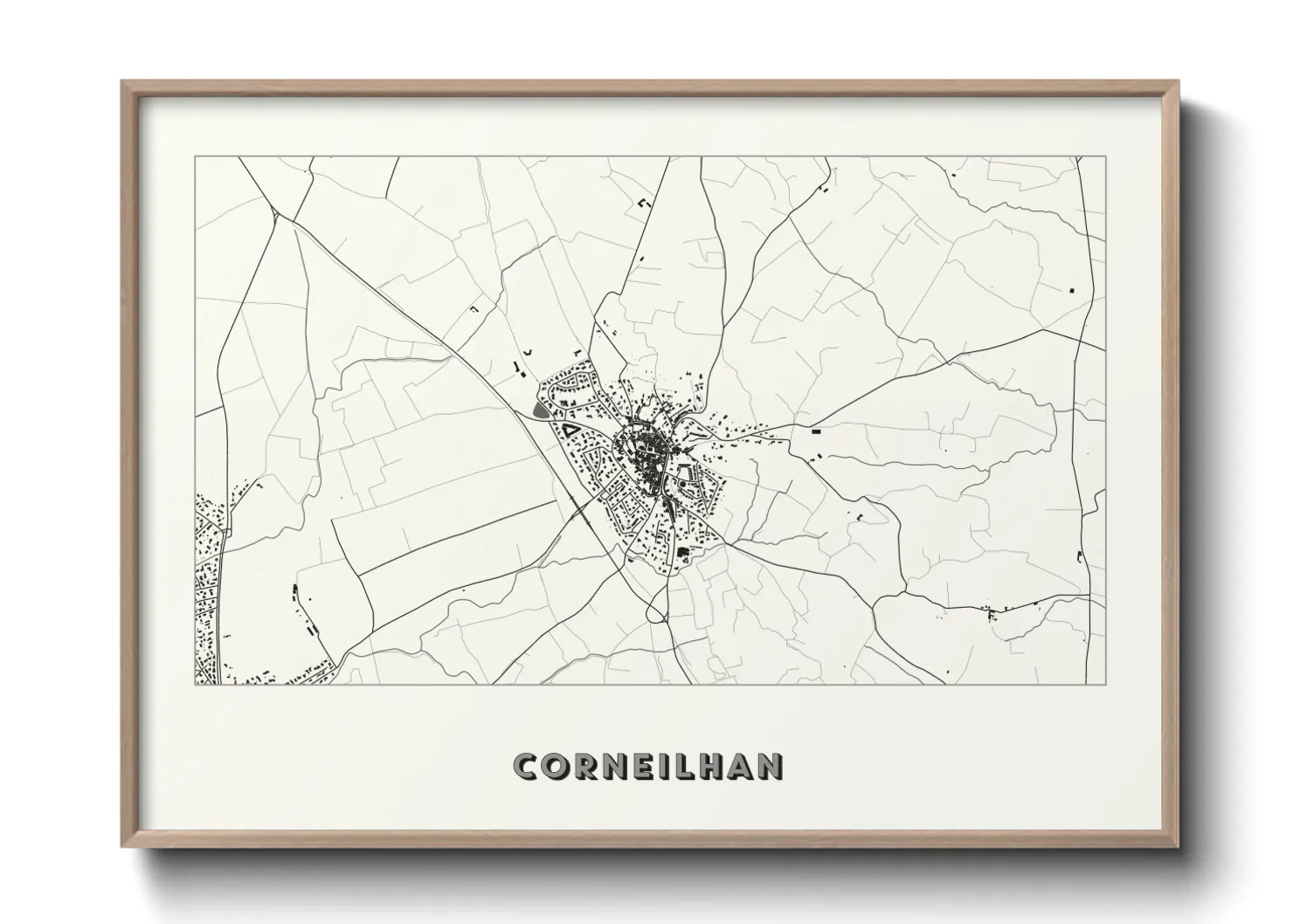 Une affiche de carte sur Corneilhan