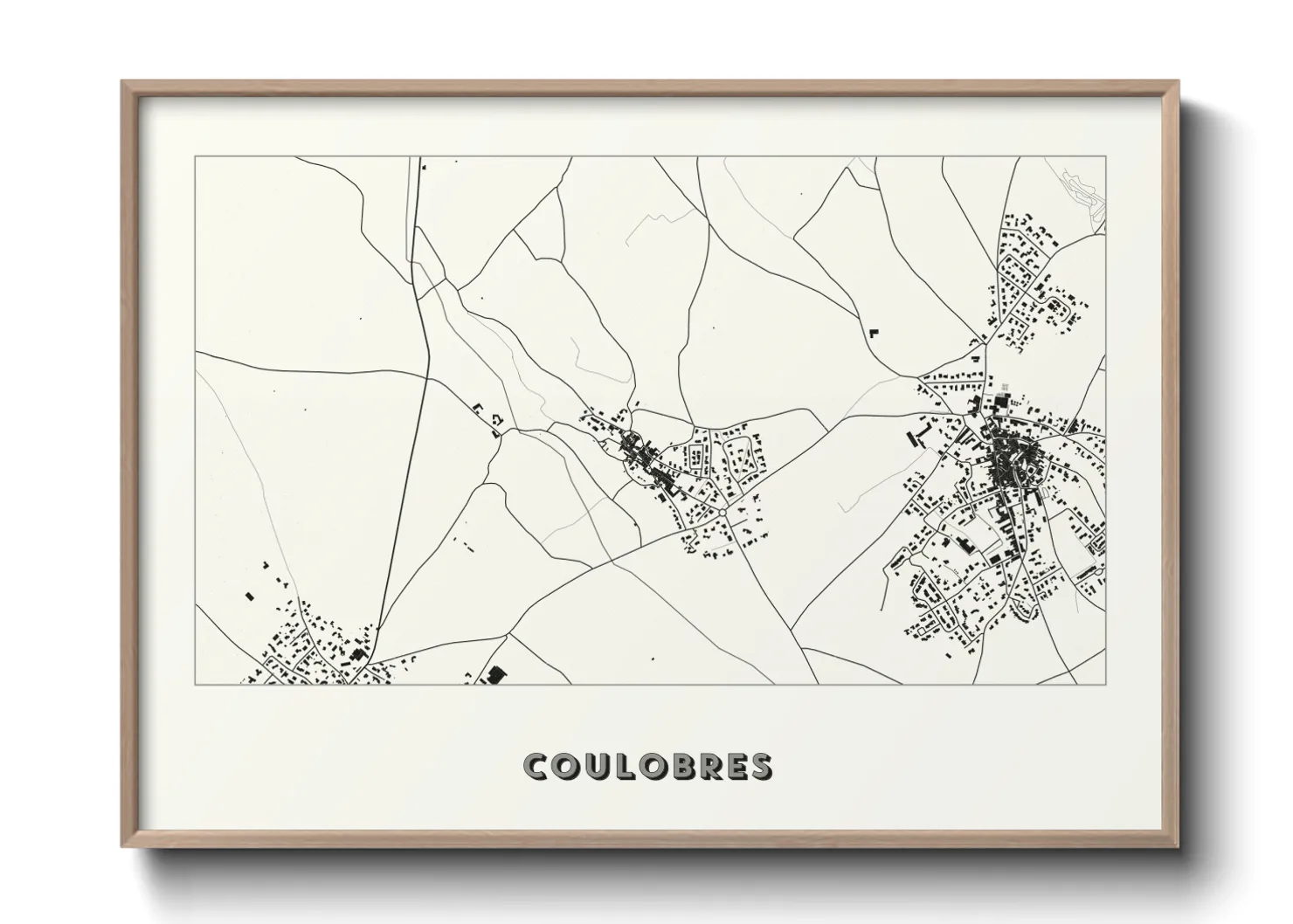 Une affiche de carte sur Coulobres