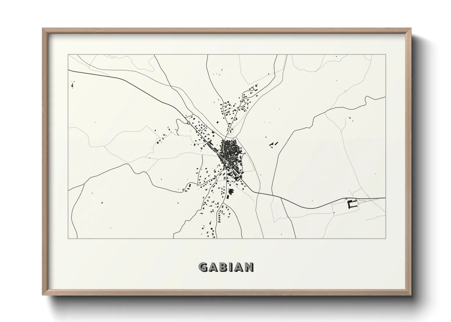 Une affiche de carte sur Gabian