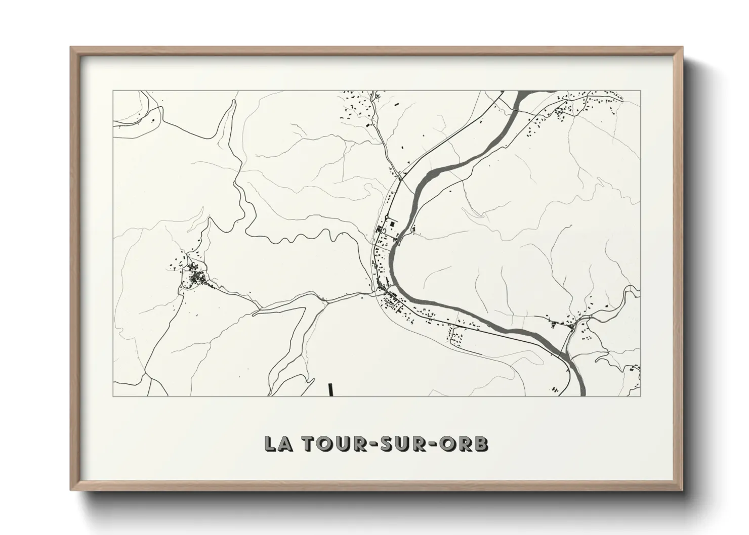 Une affiche de carte sur La Tour-sur-Orb