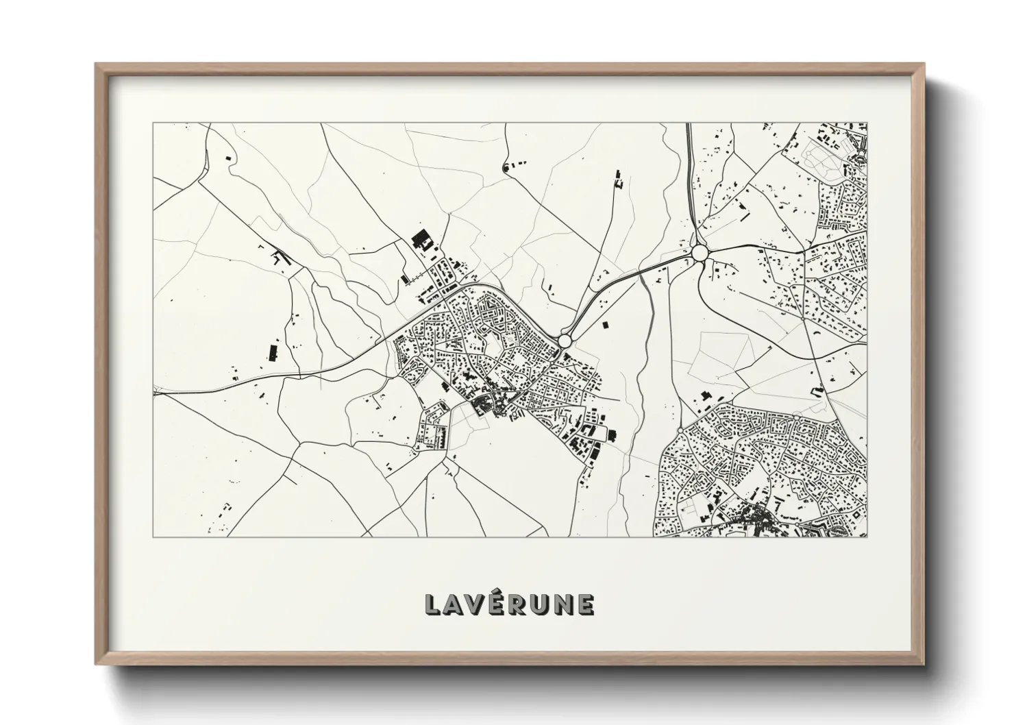 Une affiche de carte sur Lavérune