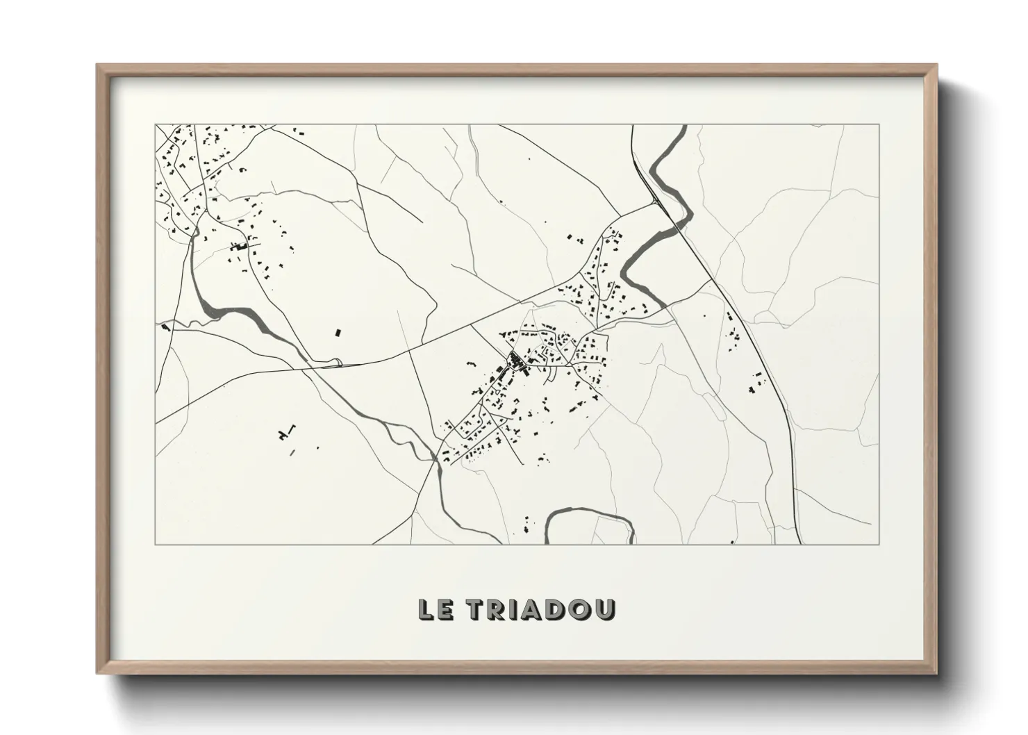 Une affiche de carte sur Le Triadou