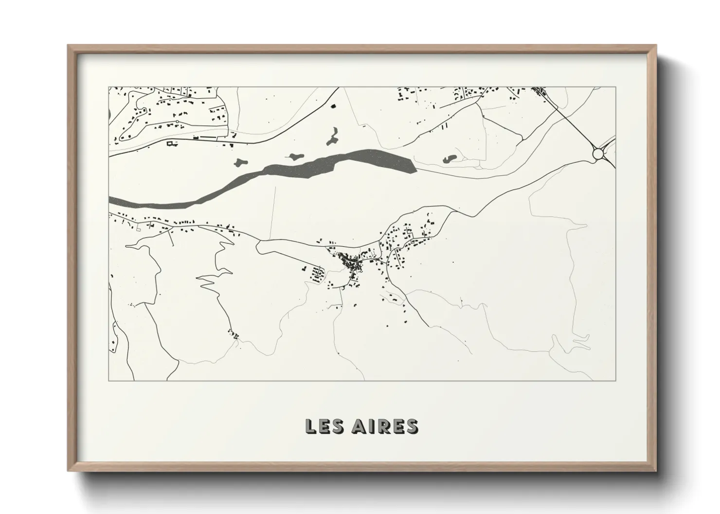 Une affiche de carte sur Les Aires